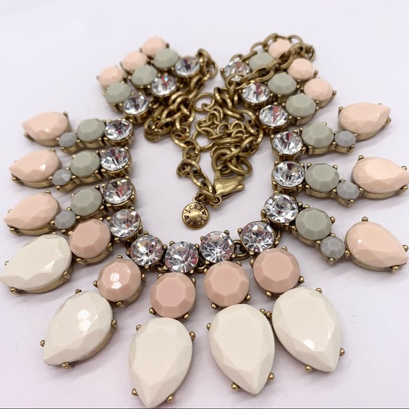 J. Crew Pink Cream Crystal Necklace - Picture 2 of 3